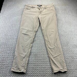 JORDACHE Skinny Pants Women Size 16 Brown Stretchy Khaki